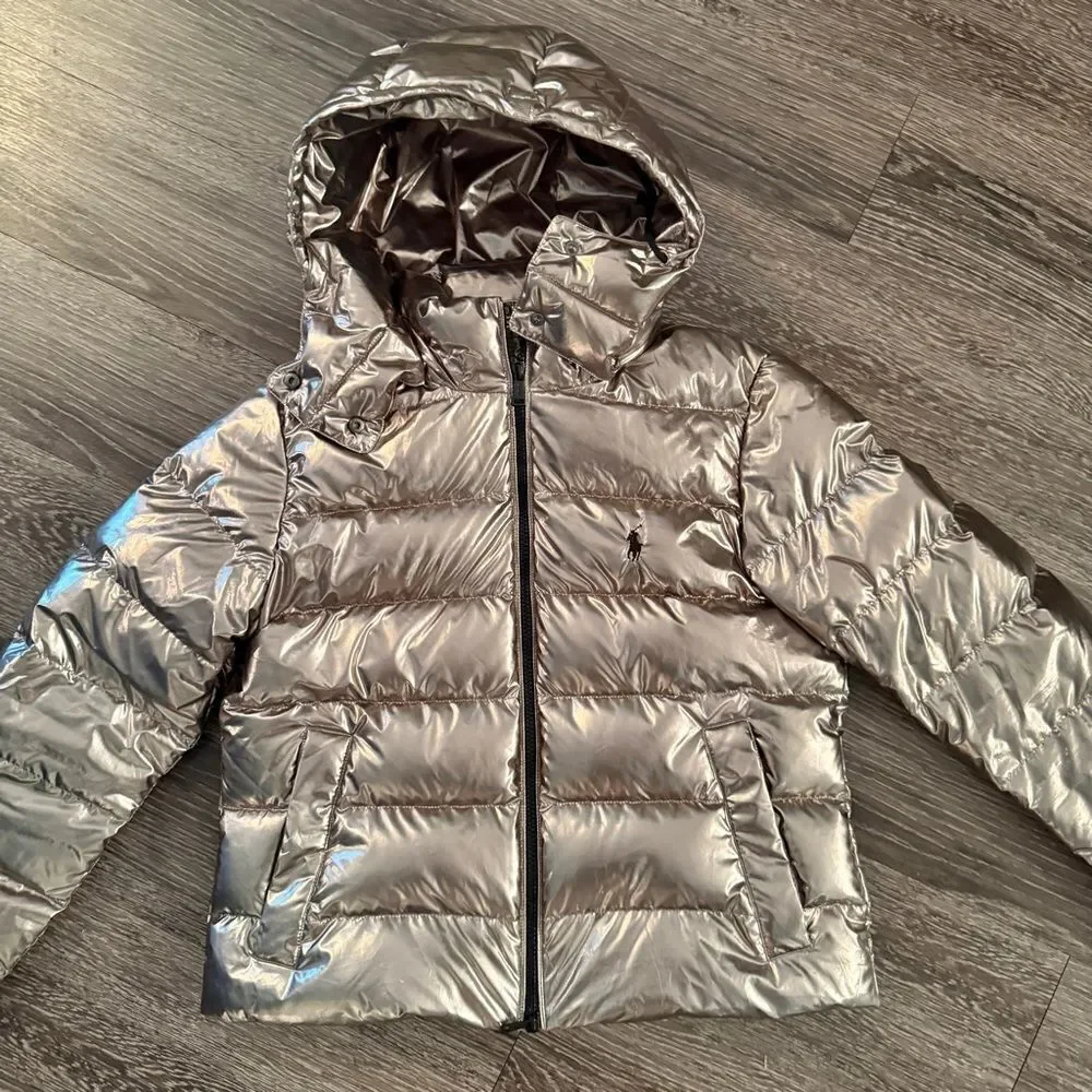 Polo Ralph Lauren Gold Metallic Down Jacket